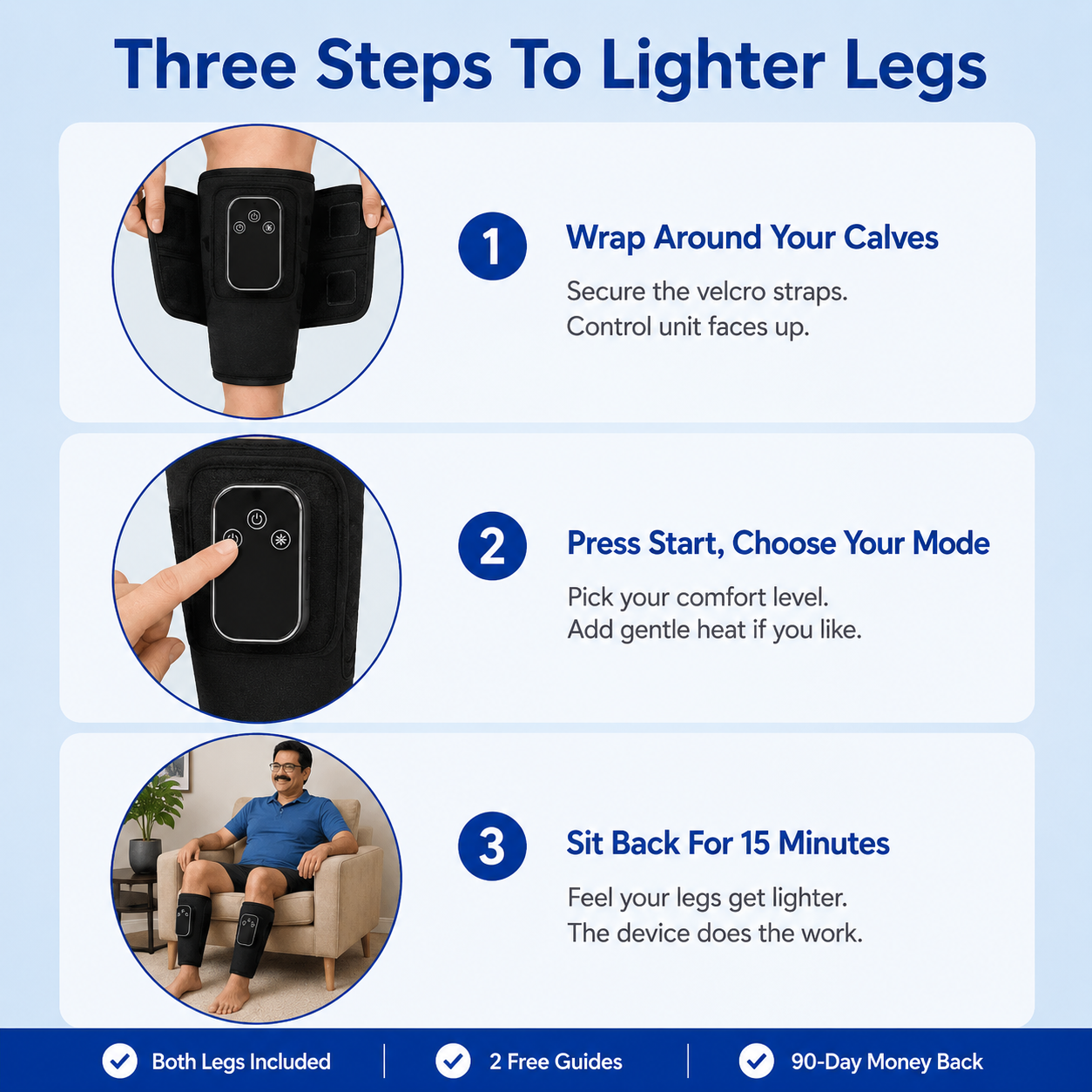 NuraStep™ 3-in-1 Air Compression Leg Massager